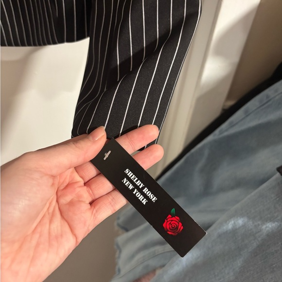 New York & Company Black Striped Blazer - Picture 5 of 5